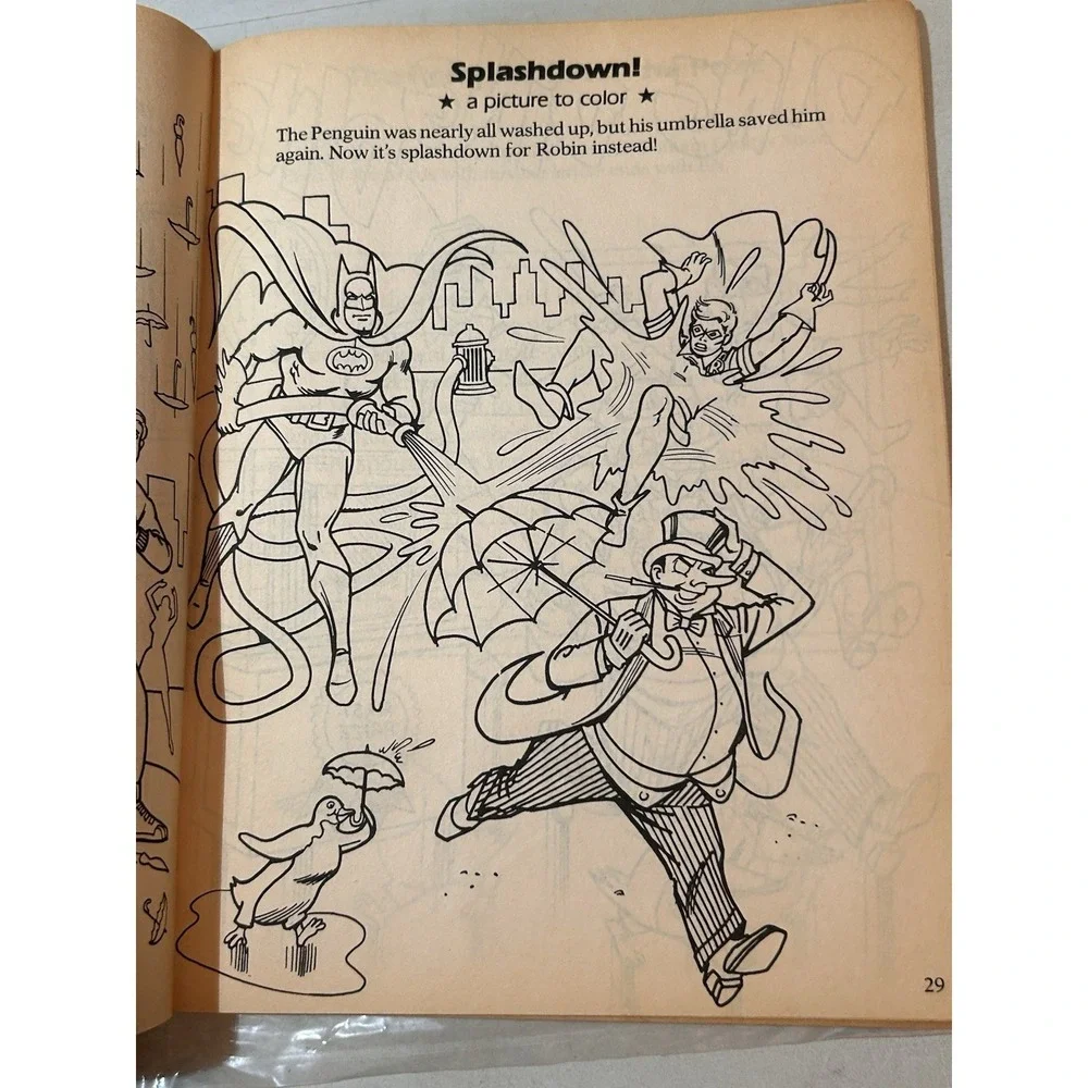 Vintage Penguin Super Powers Coloring and Activity Book 1984 Unused RARE DC